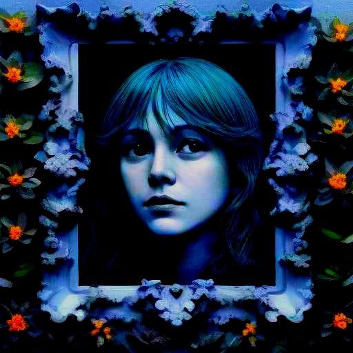 Rainforest Landscape Oil Painting with Orchids