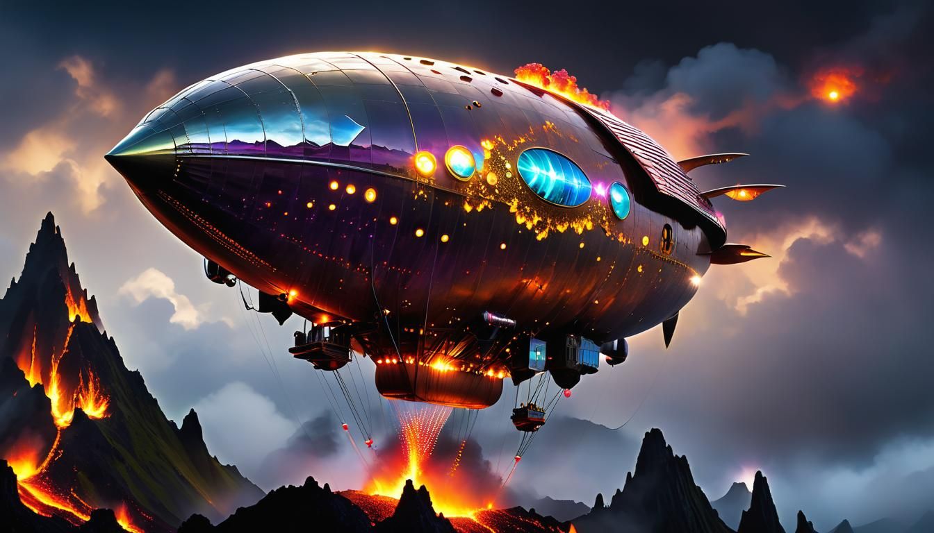 (Spectrolite Opalescent Pearlescent Gossamer Ghostly Ethereal Nebulous Sculptured Psychedelic (((Bejeweled Airship Flyin...