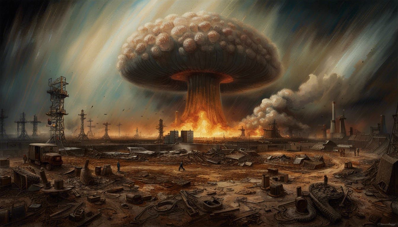 Nuclear Aftermath: Surreal Dystopian Explosion