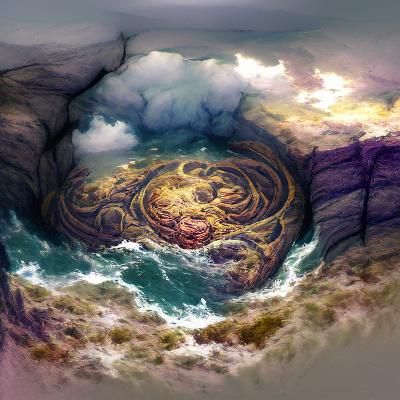 Eternal Maelstrom Over Seaside Cliffs