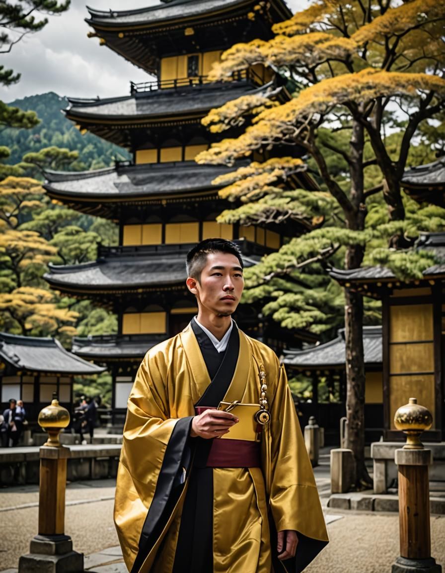 Young Priest at Kinkaku-ji during Kodomo no Hi