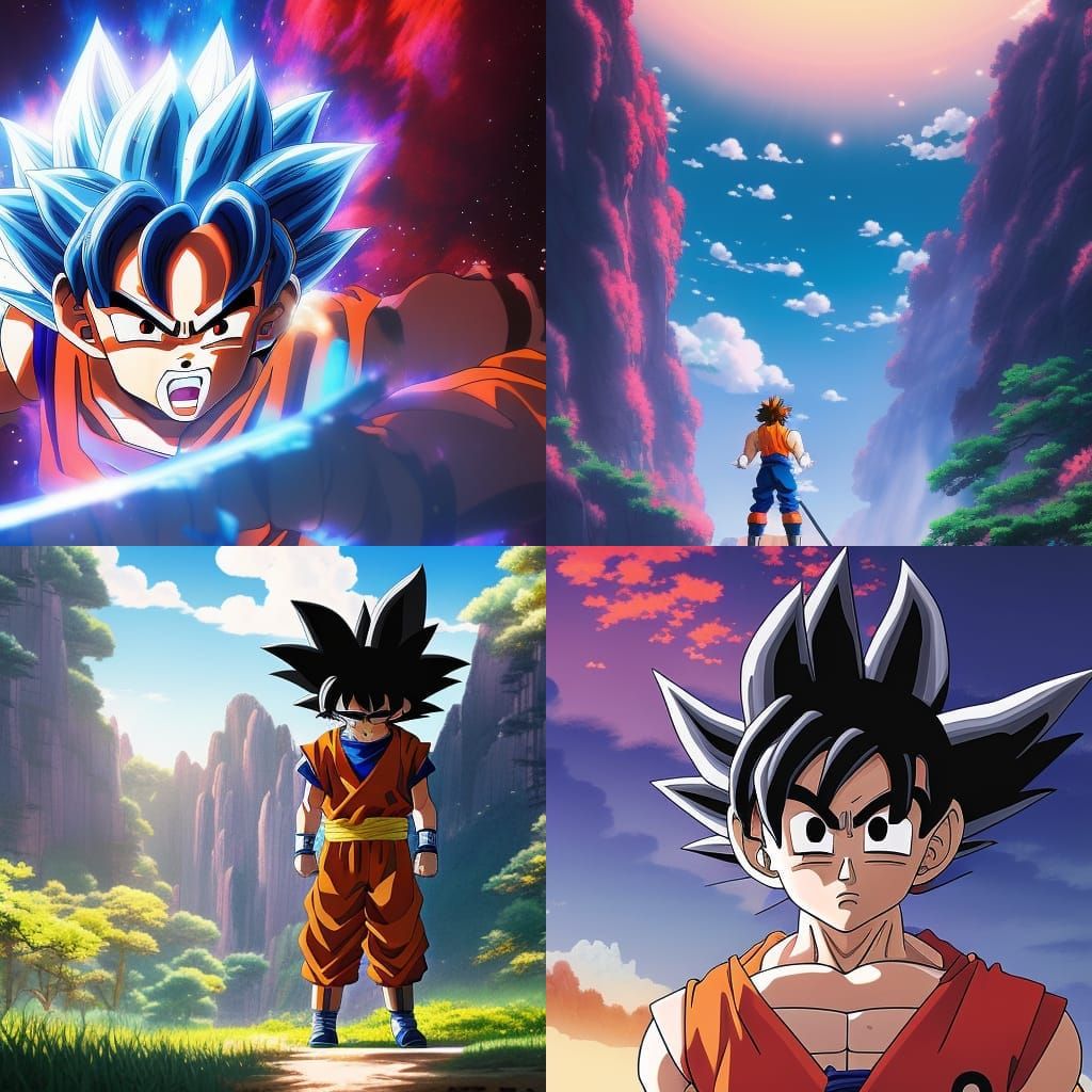 Goku in Studio Ghibli Style Anime Key Visual