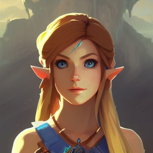 Link from Zelda: Breath of the Wild Portrait