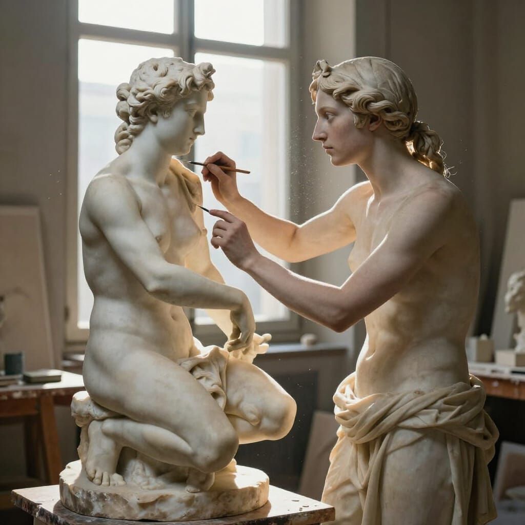 Renaissance Sculptors Create Each Other in Marble