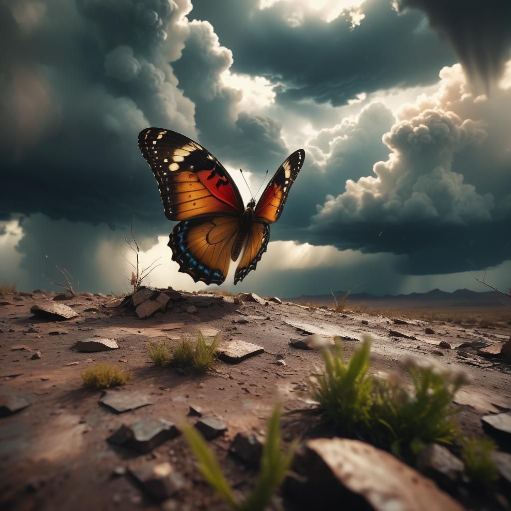 Butterfly Wings Trigger Storm on Desolate Planet
