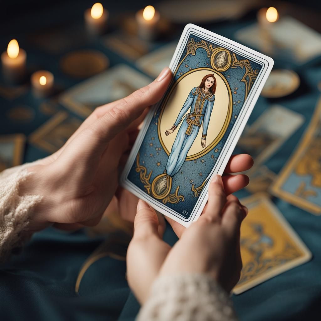 Hyperrealistic Tarot Card Illustration of the Hanged Man