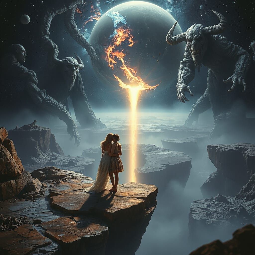 Ethereal Embrace at the Edge of a Planet