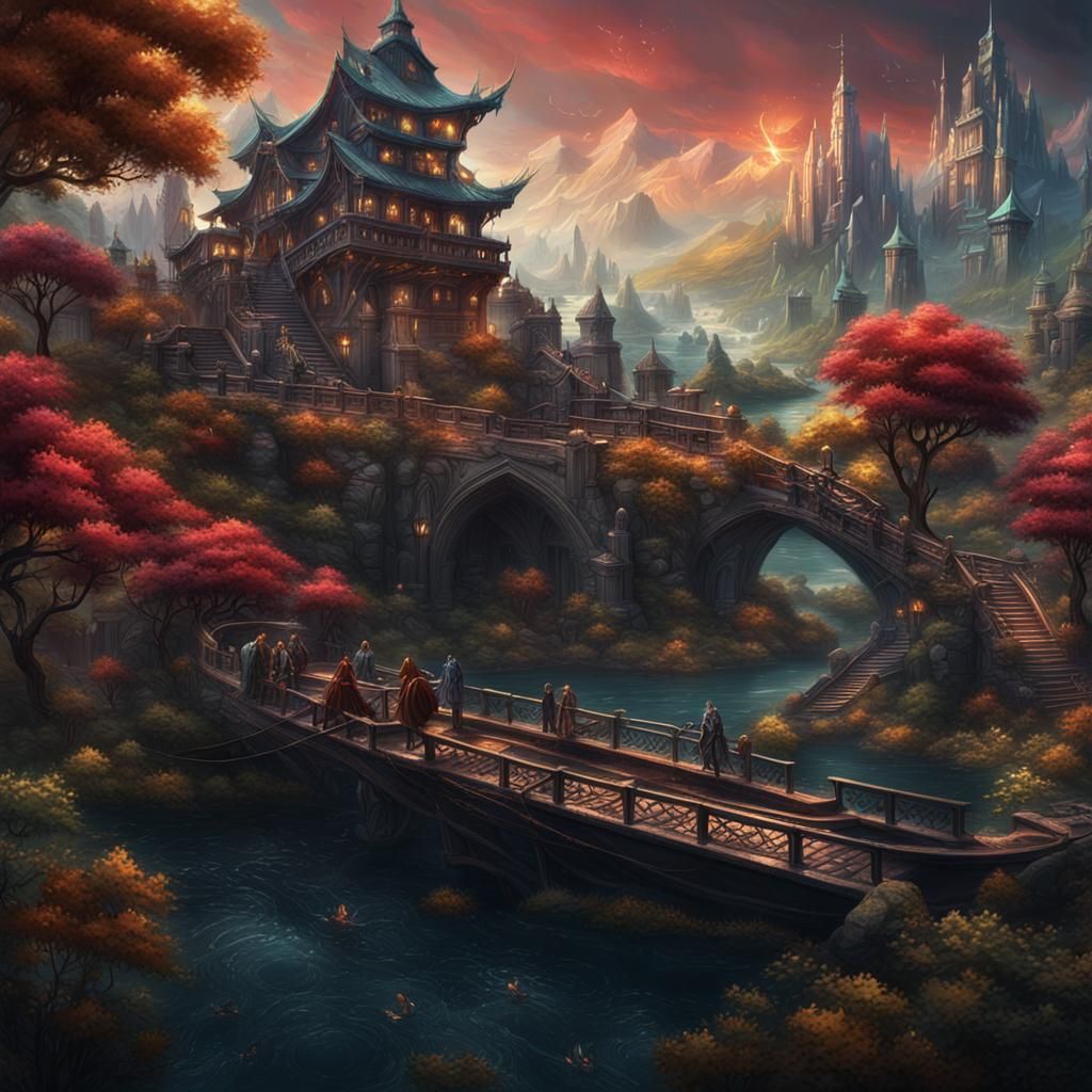 Fantastical Matte Painting in Deep Color