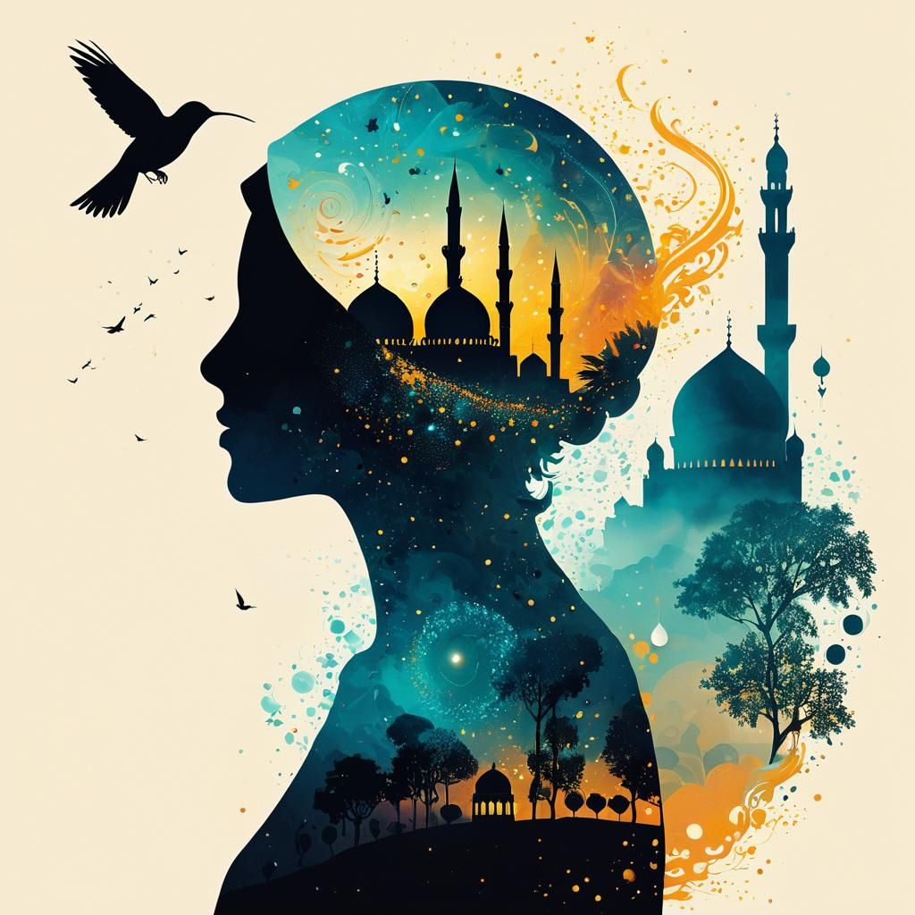 Energy Exoskeleton with Palestinian Silhouette, Minimalist A...