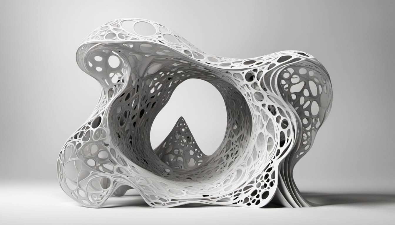 Couple Embracing a Marble Heart in Harmony