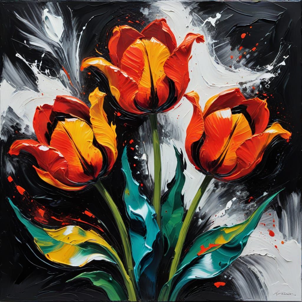 Vibrant Expressionist Abstract Art in Fauvist Style