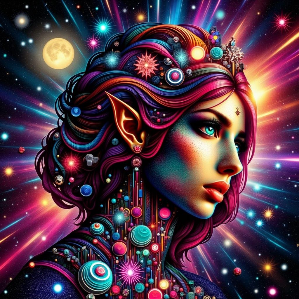 Ethereal Elven Space Warrior