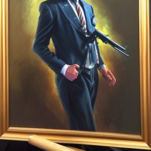 Two-Face Inspired Portrait in Oil Painting Style