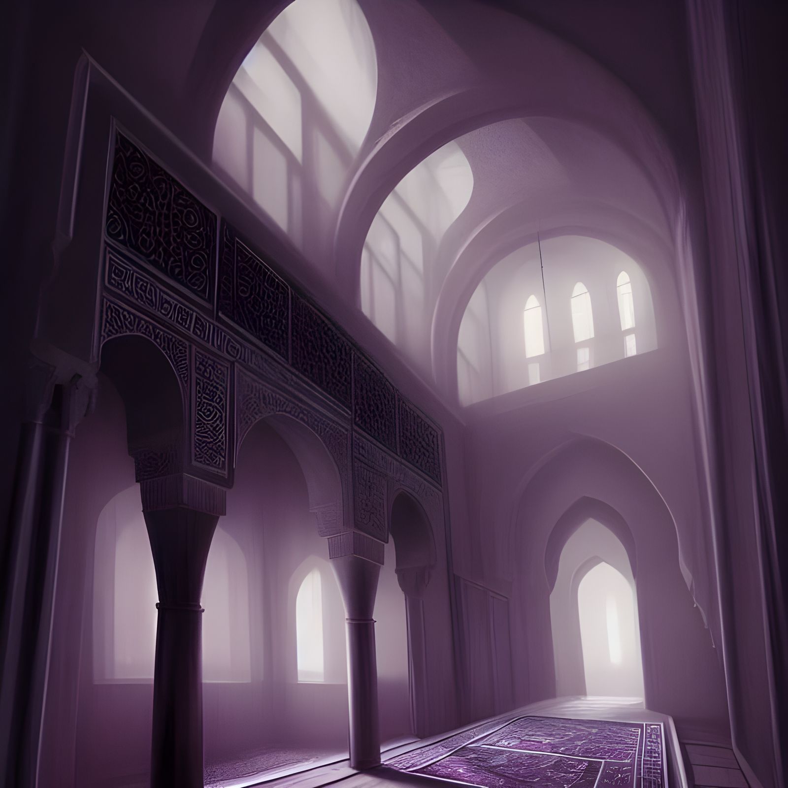 Mysterious Hallway with Turkish Lamps