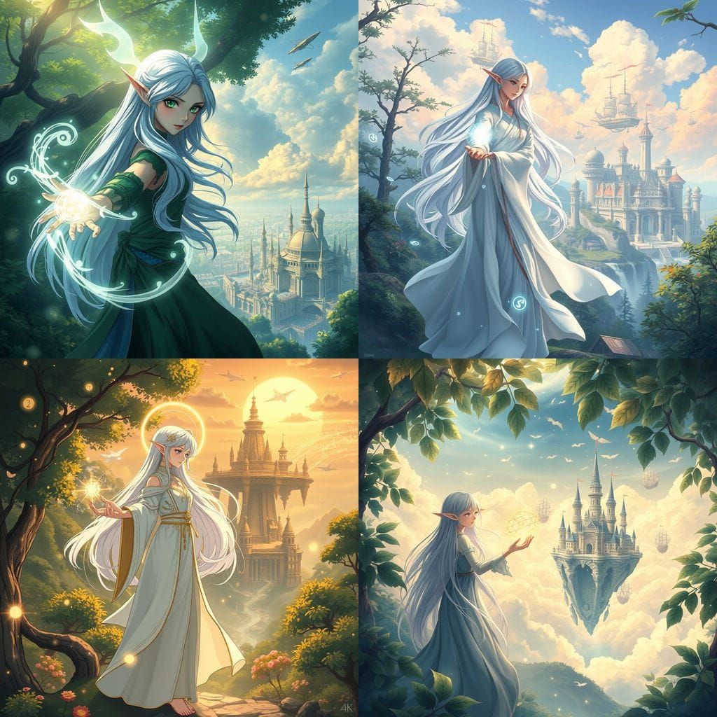 Mystical Elf Maiden Unleashes Ancient Magic in Whimsical For...