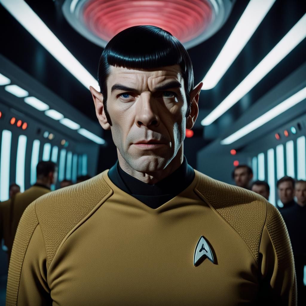 Cinematic Sci-Fi Portrait of Mr. Spock in 8k