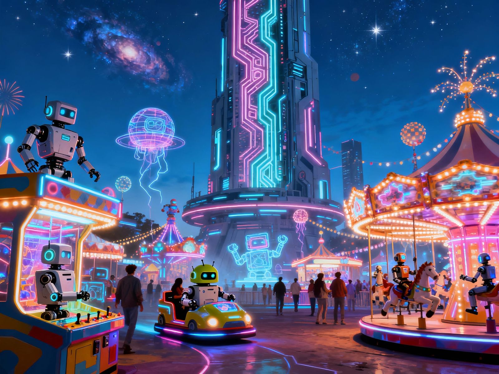 Futuristic Robot Carnival in 3099