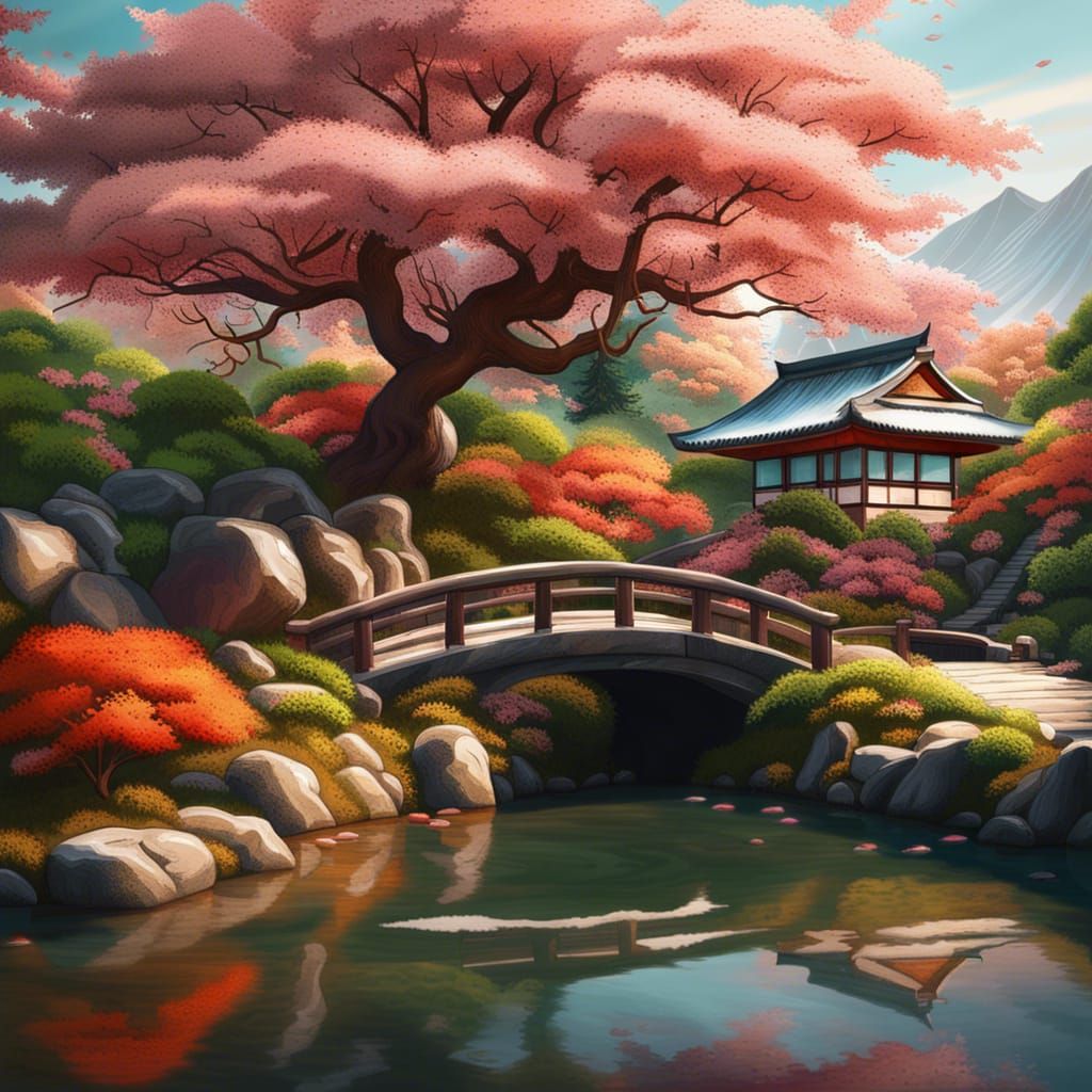 Four Seasons in a Japanese Garden