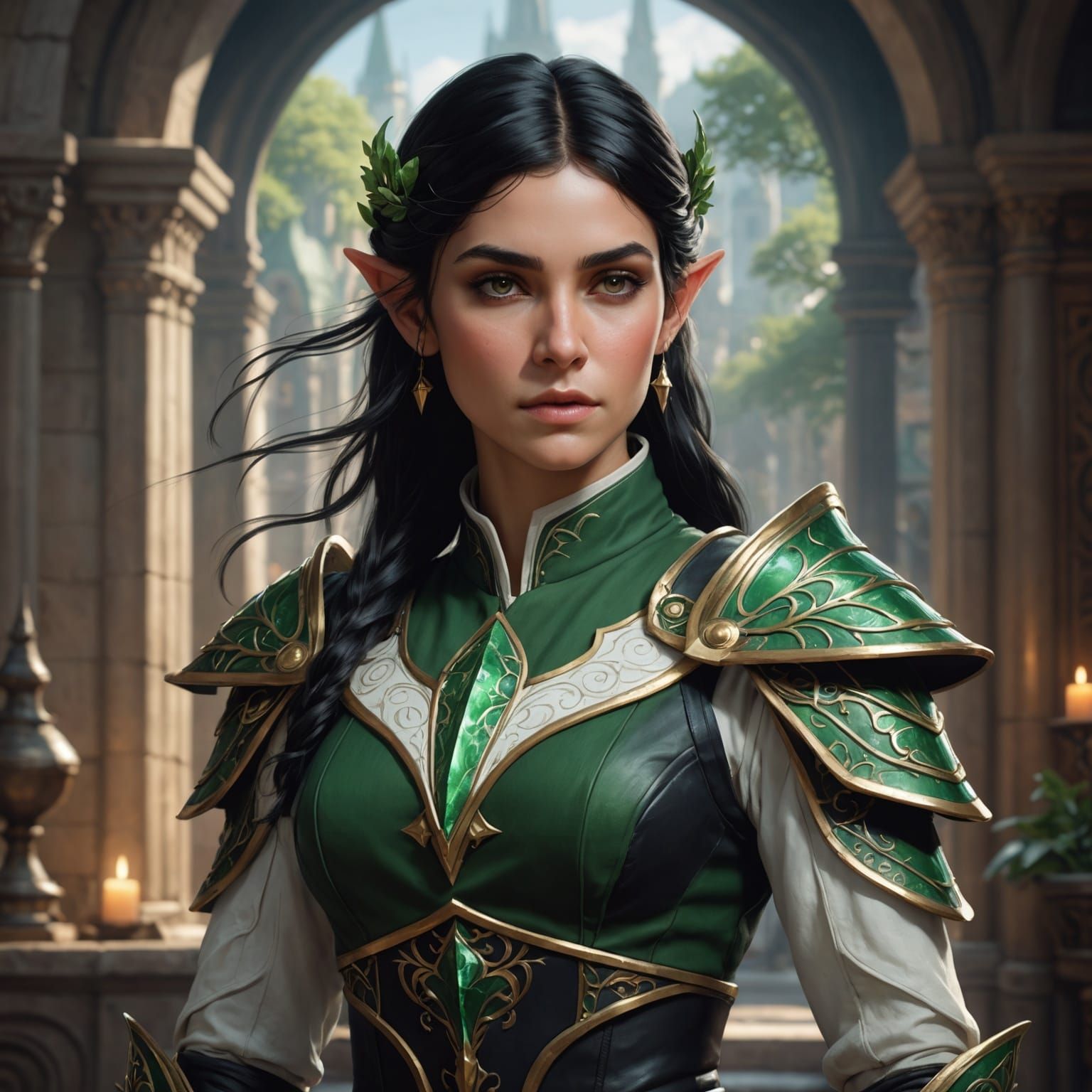 Elven Mage Portrait in Digital Art Style