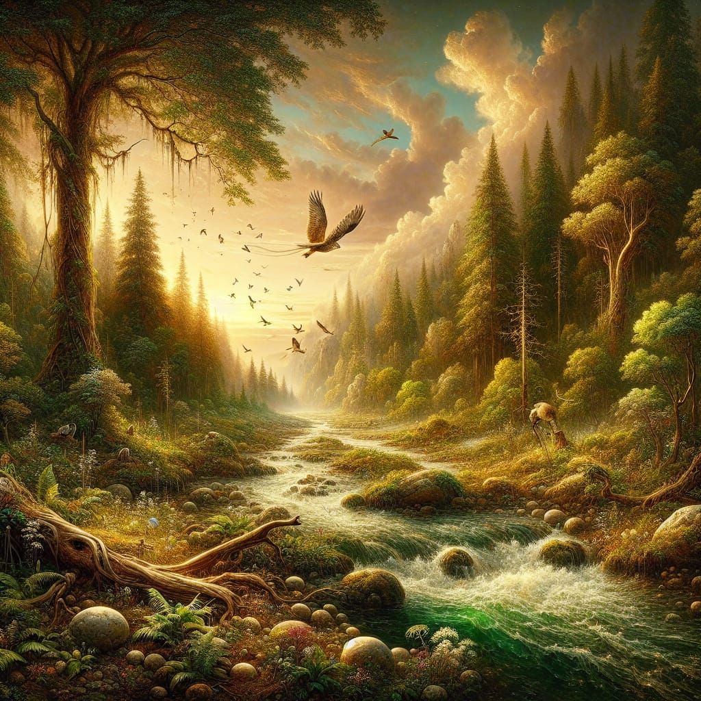 The gentle "Swoosh!" of the forest leaves