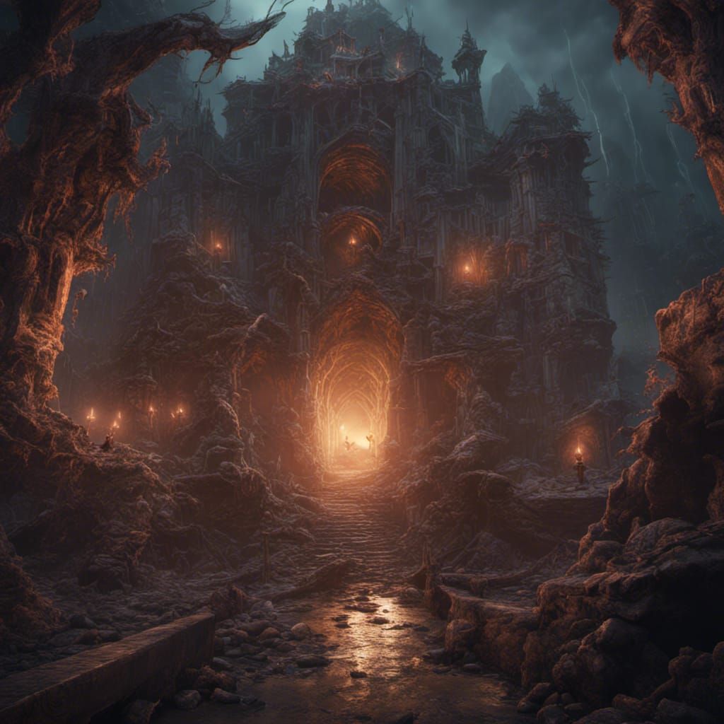 Fantastical Matte Painting in Deep Color