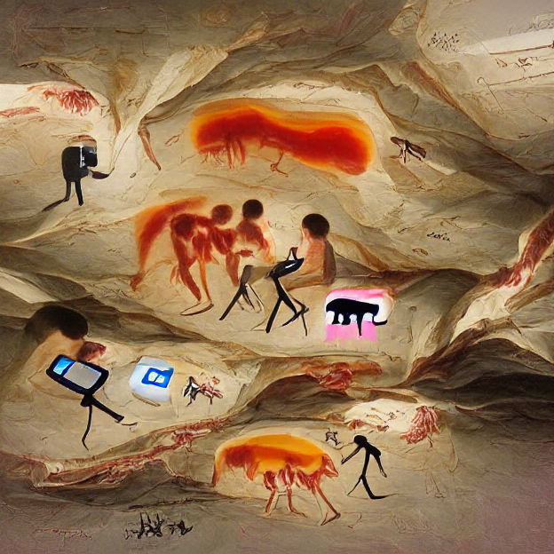 Futuristic Cave Painting Generated by AI