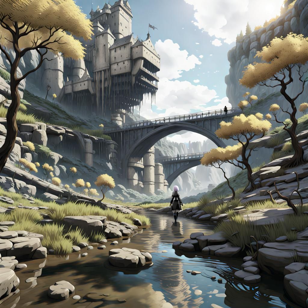 NieR:Automata Landscape in 8k Resolution