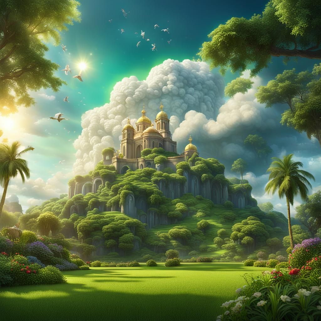 Paradisiacal Scene with Saints in Divine Light