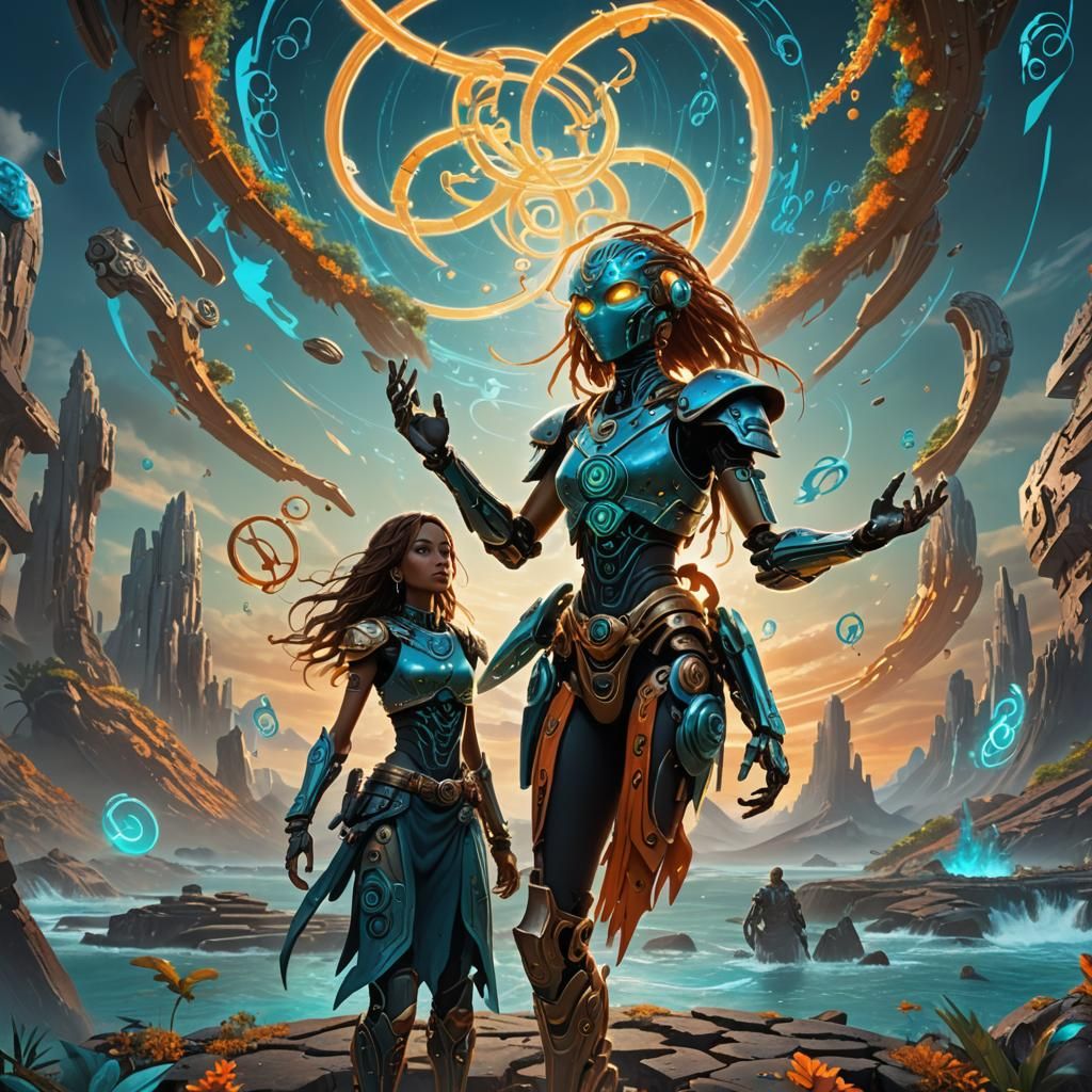 Bionicle Gang Member on Music Island: Digital Illustration