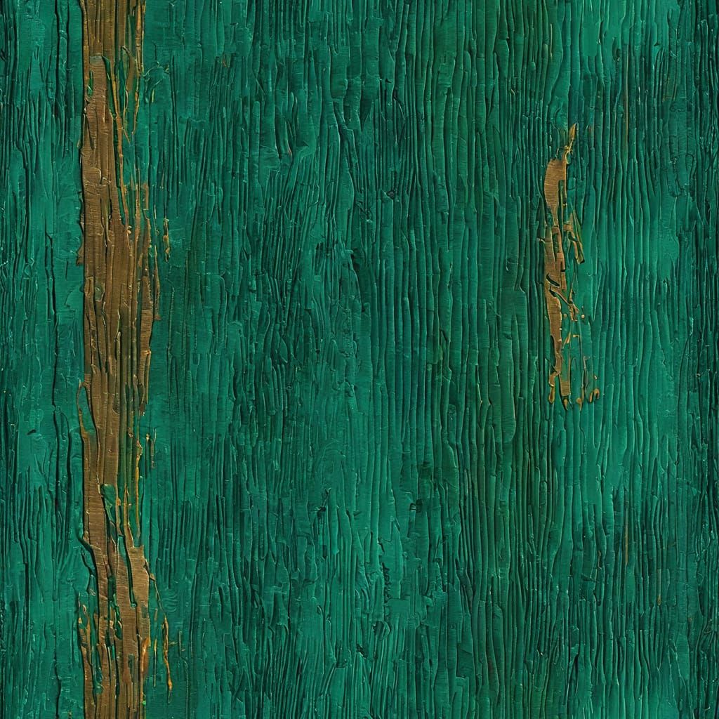 Painterly Contrast
Textured emerald library with bold painte...
