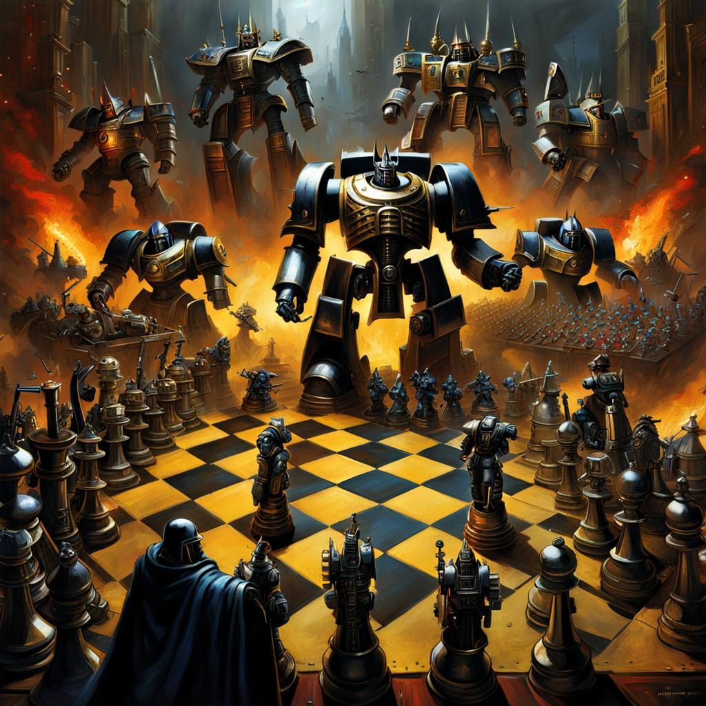 Warhammer 40K Battlemech Chess Game