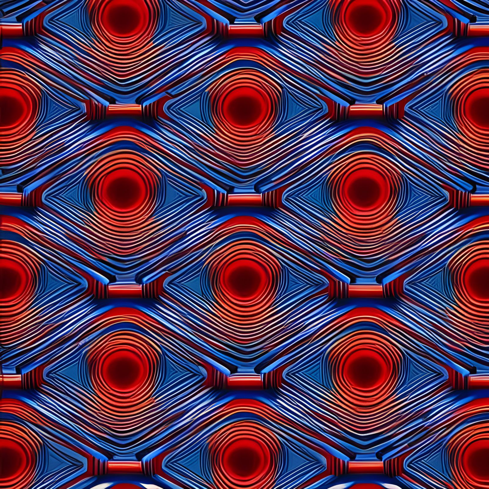 Red and Blue Optical Illusion Comic Book Art