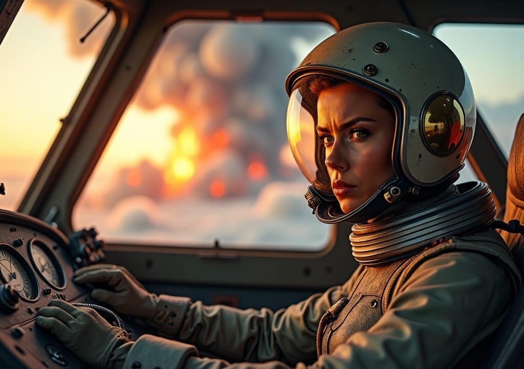 Tomboy Spacewoman Navigates Planetary Explosion