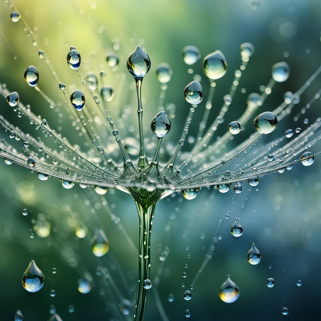 Dewdrop Spiderweb: A Glassy, Painterly Masterpiece