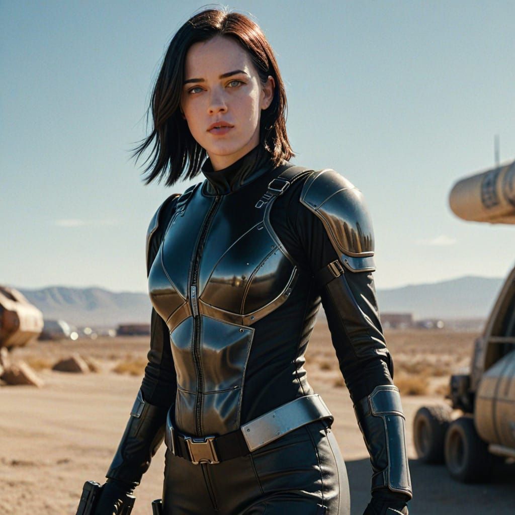 Sci-Fi Warrior in Spaceport: Digital Concept Art