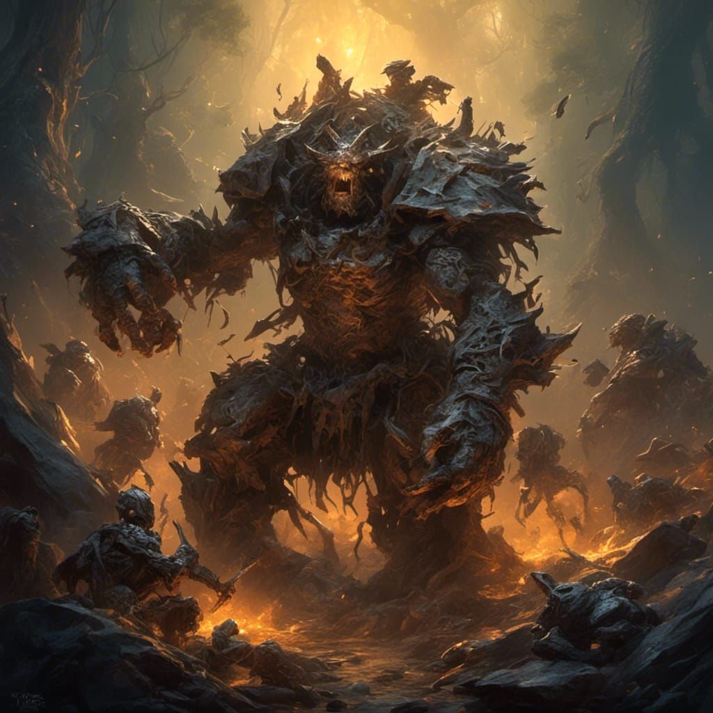 Abstract Expressionist Painting of Feverish Embarrassment