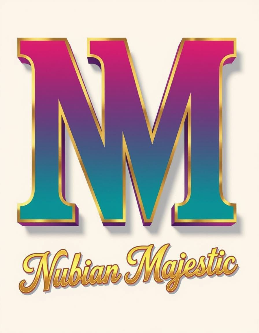 Vibrant Intertwined 3D Letters in Hyperrealistic Style