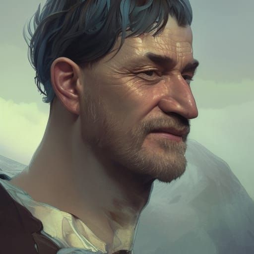 Kumuk man with papakha, gazerei and kinzhal