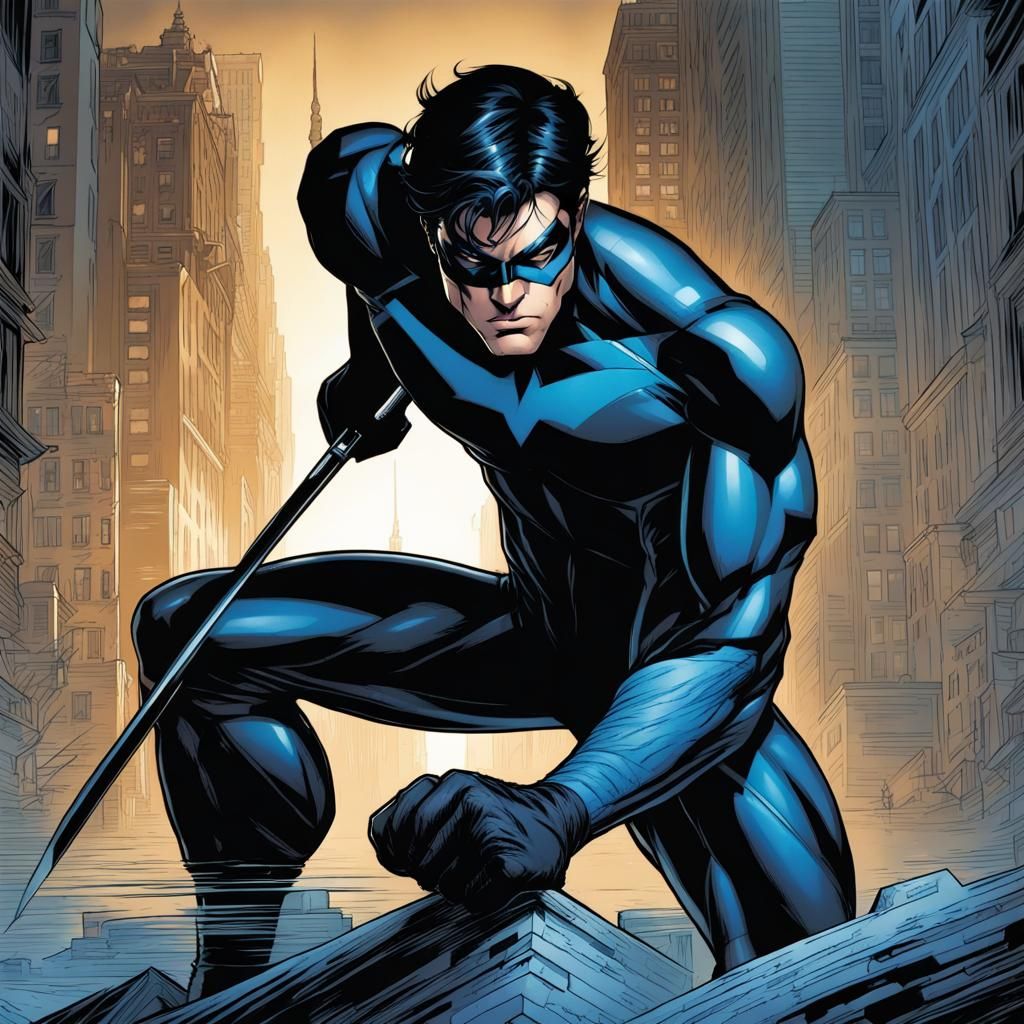 Nightwing Comic Book Art by Mark Brooks & Dan Mumford