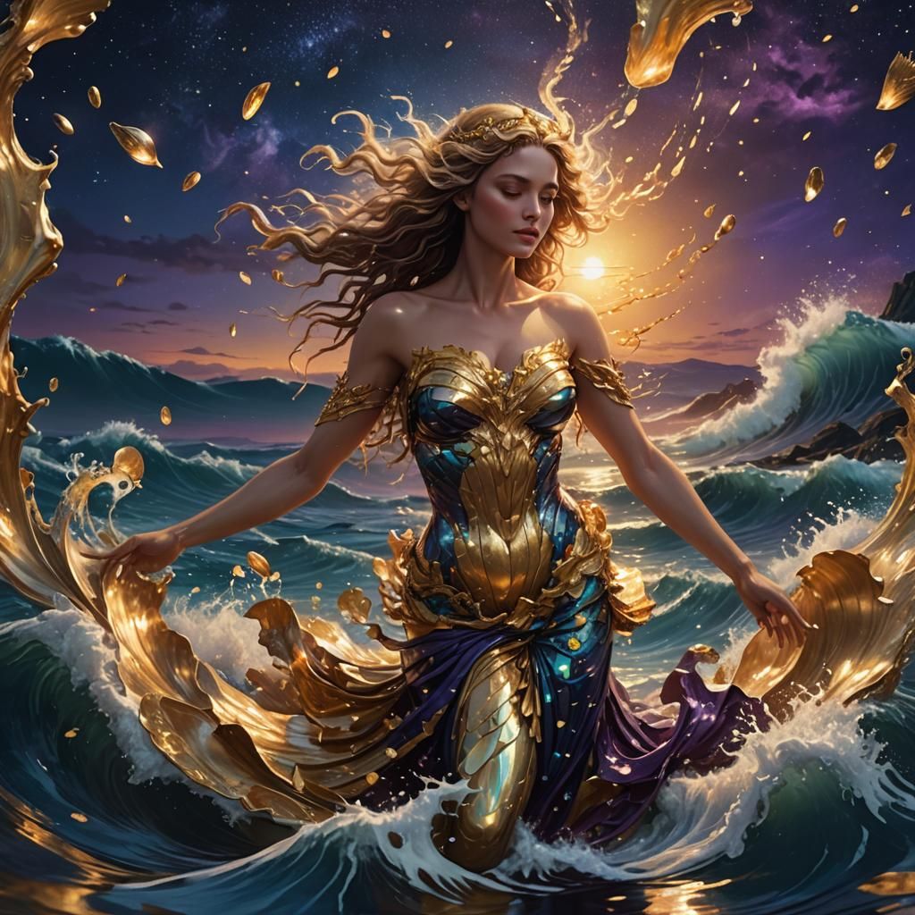 Aphrodite Rising: Hyperrealistic Fantasy Concept Art