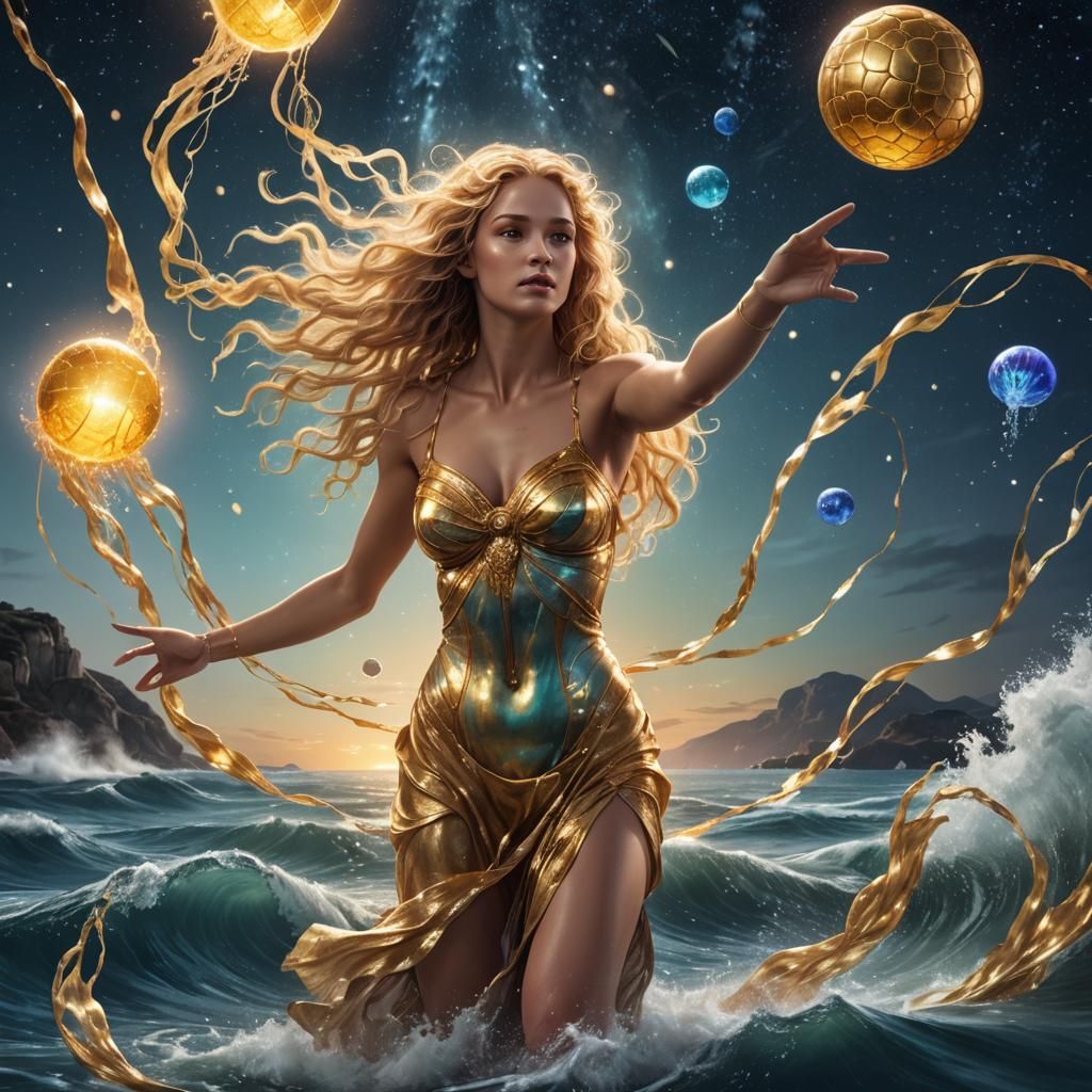 Aphrodite Rises from the Sea: Digital Concept Art