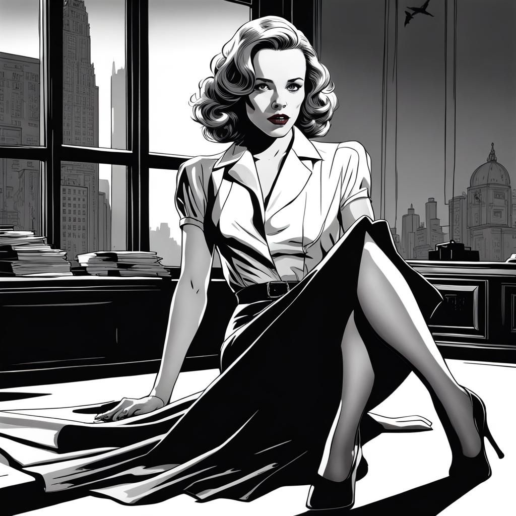 Rachel McAdams as 1940s Noir Villainess