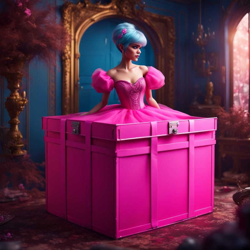 Princess Trapped in Barbie Box: Fantasy Concept Art