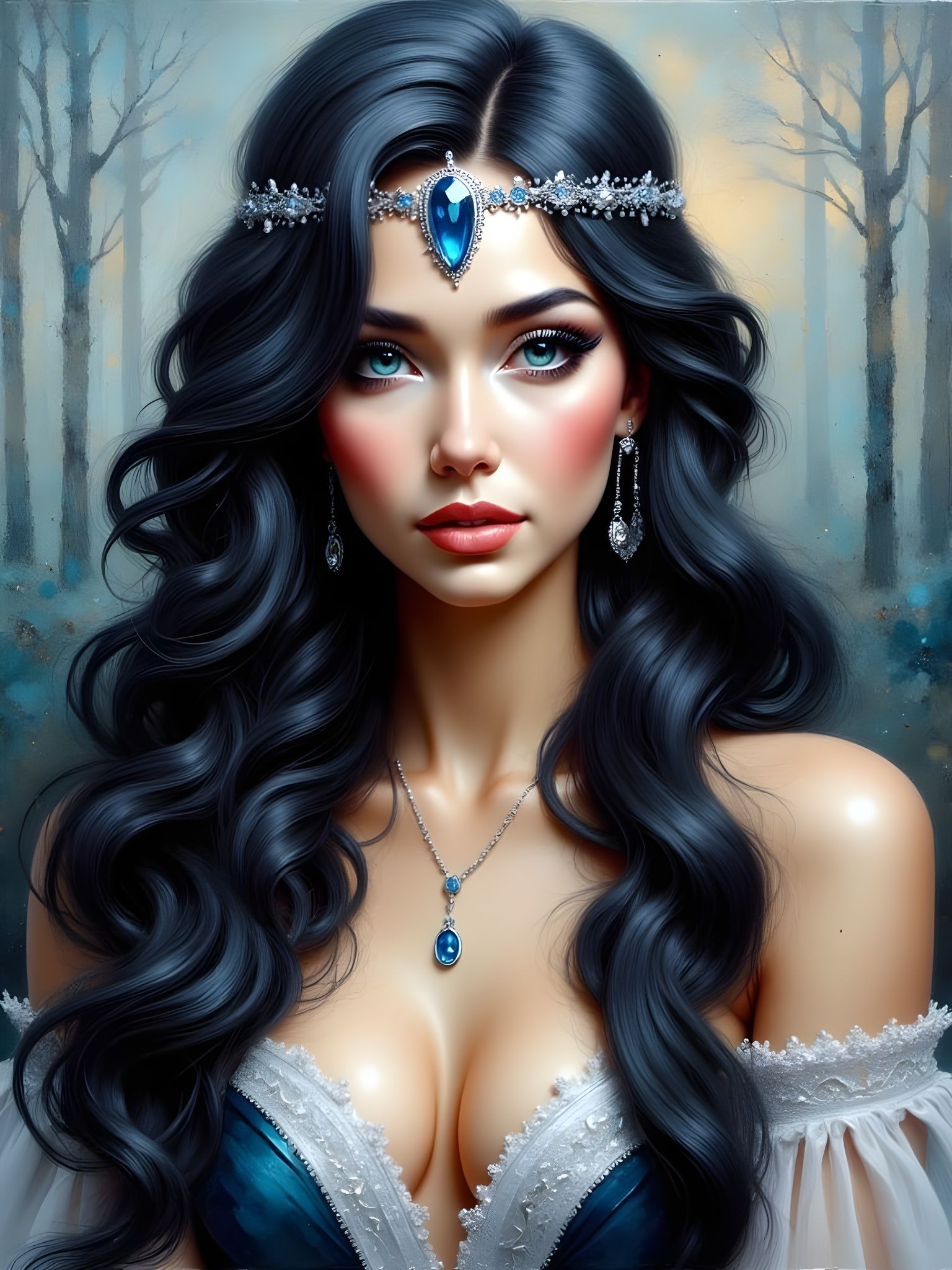 Norse Goddess of Inquiries in Impasto Oil Painting