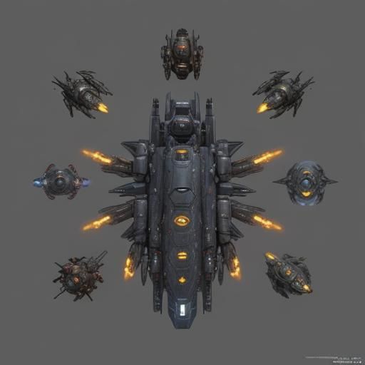 Insectoid Turret Game Asset Sheet in 2D Style