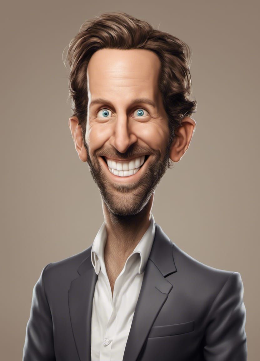 Grotesque Caricature Portraits of Bradley Cooper