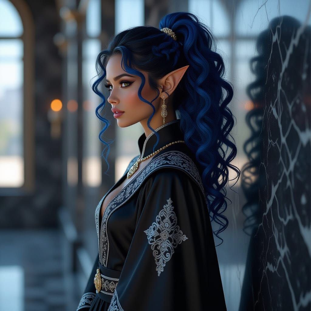 Female Elf Sorceress in Photorealistic Style