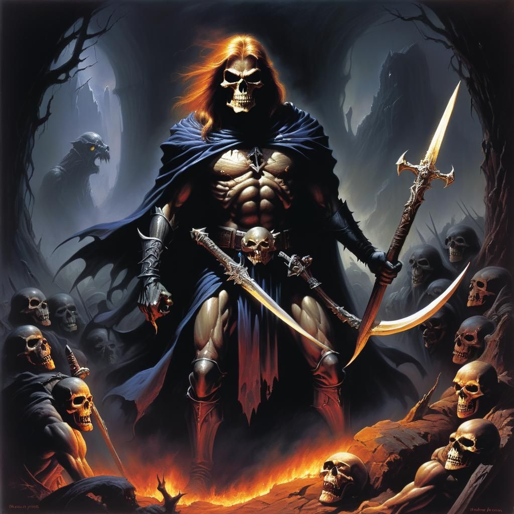 Grimdark Fantasy Battle Scene