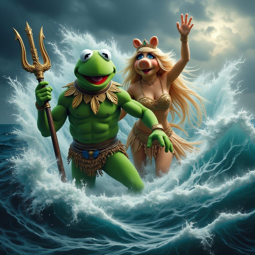 Mythical Gods Emerge from Oceanic Vortex