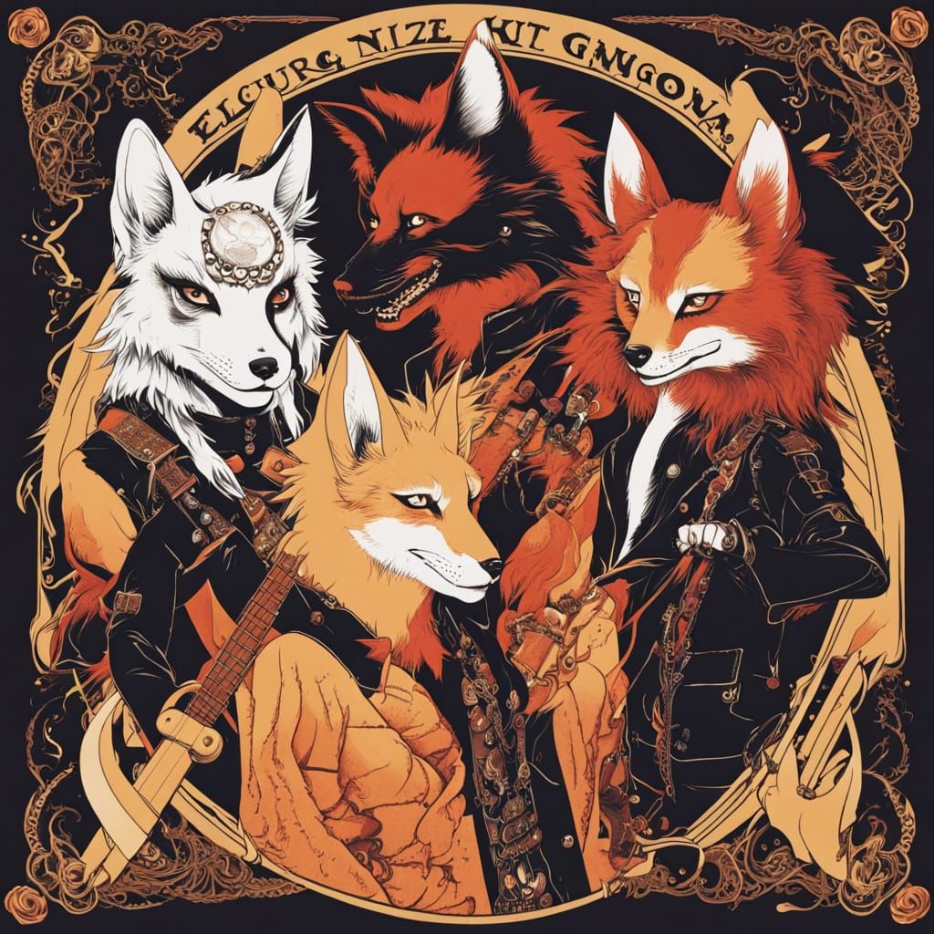 Electric Kitsune Glam Rock Band Performance